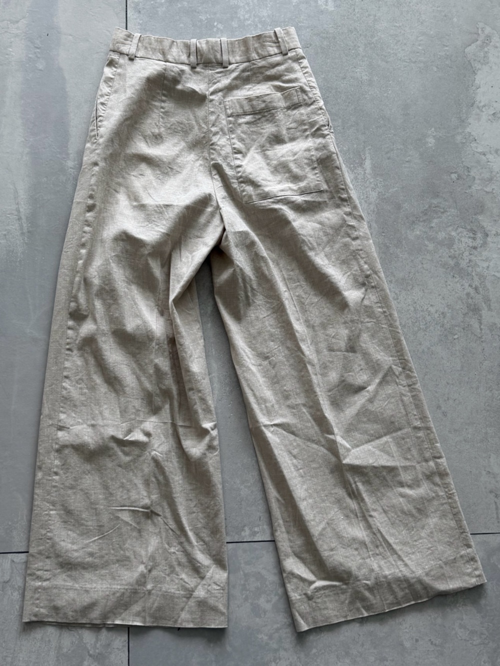 COS Strapless Top + Wide-Leg Pant in Light Beige (matching 2-piece linen set) - Picture 12 of 13